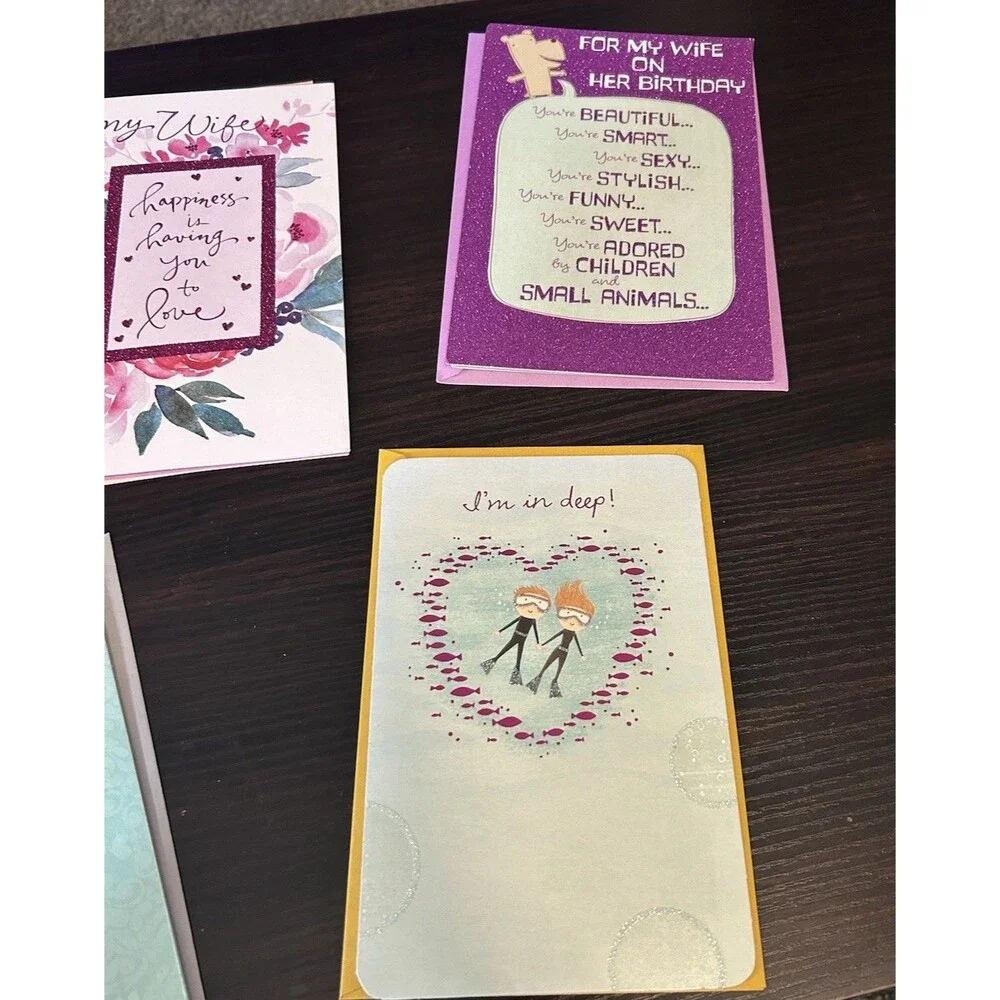 American Greetings Wife Greeting Cards Lot of 5 New Birthday Love Romance